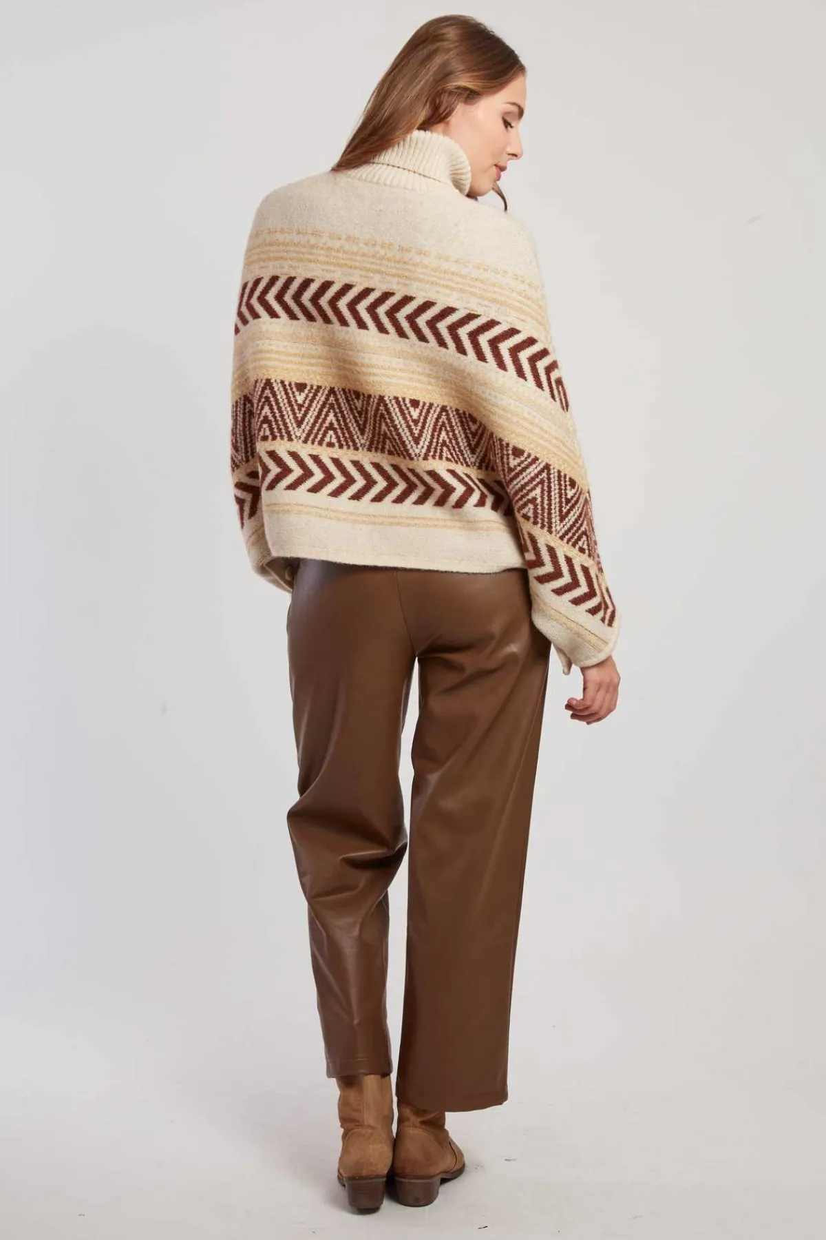 Clearance Pantalon droit en similicuir RADIEUSE Les Jupes & Pantalons