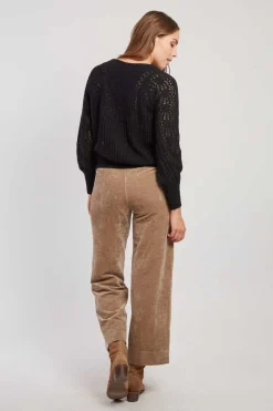 Best Sale Pantalon droit en velours RAMONA Les Jupes & Pantalons