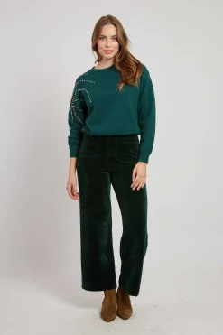 Best Sale Pantalon droit en velours RAMONA Les Jupes & Pantalons