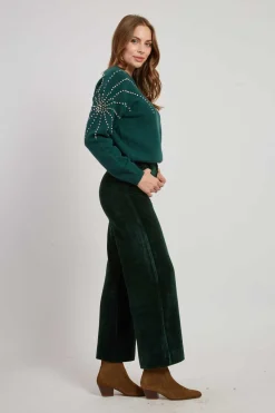 Best Sale Pantalon droit en velours RAMONA Les Jupes & Pantalons