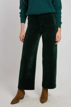 Best Sale Pantalon droit en velours RAMONA Les Jupes & Pantalons