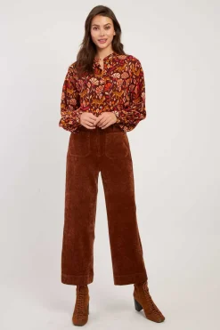 Best Sale Pantalon droit en velours RAMONA Les Jupes & Pantalons