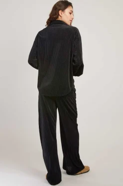 Outlet Pantalon droit uni en velours RACHEL Les Jupes & Pantalons