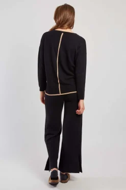 Discount Pantalon en maille uni avec un lacet RAFFINEE Les Jupes & Pantalons