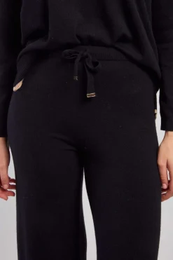 Discount Pantalon en maille uni avec un lacet RAFFINEE Les Jupes & Pantalons