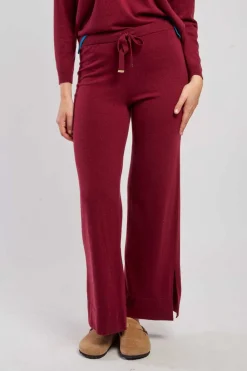 Discount Pantalon en maille uni avec un lacet RAFFINEE Les Jupes & Pantalons