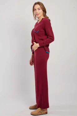 Discount Pantalon en maille uni avec un lacet RAFFINEE Les Jupes & Pantalons