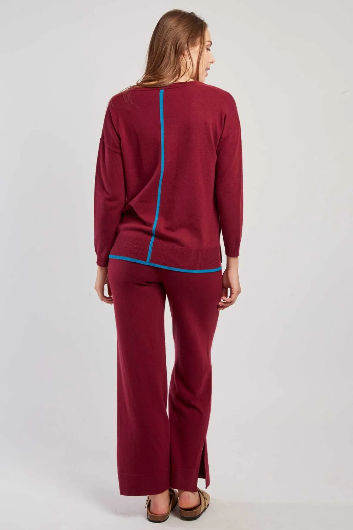 Discount Pantalon en maille uni avec un lacet RAFFINEE Les Jupes & Pantalons