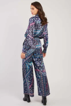 Best Pantalon fluide en satin imprimé RAYONNANTE Les Jupes & Pantalons