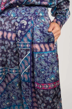 Best Pantalon fluide en satin imprimé RAYONNANTE Les Jupes & Pantalons