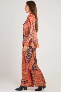 Best Pantalon fluide en satin imprimé RAYONNANTE Les Jupes & Pantalons