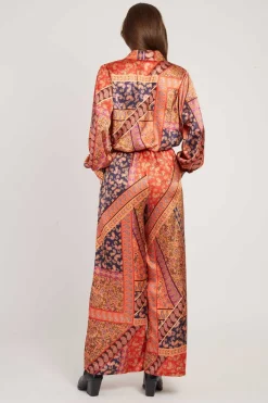 Best Pantalon fluide en satin imprimé RAYONNANTE Les Jupes & Pantalons