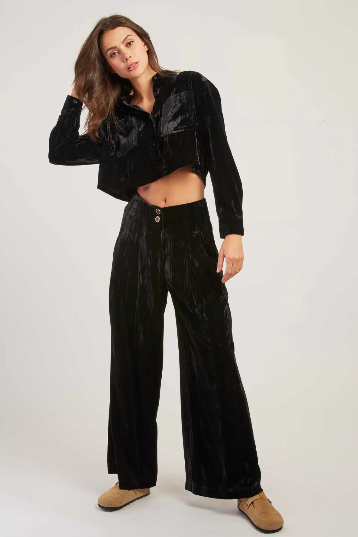 Online Pantalon large en velours côtelé RALLYE Les Jupes & Pantalons