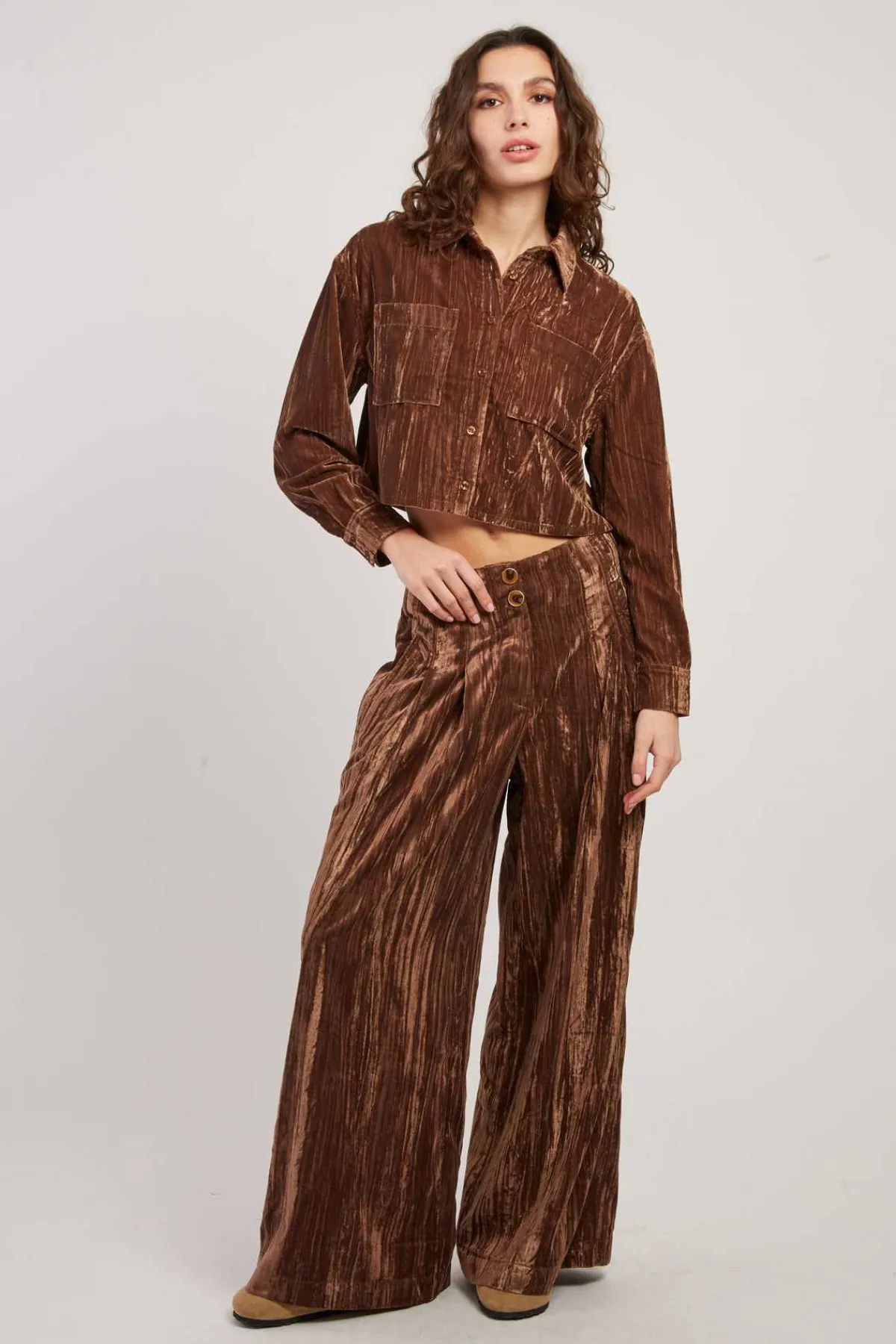 Online Pantalon large en velours côtelé RALLYE Les Jupes & Pantalons