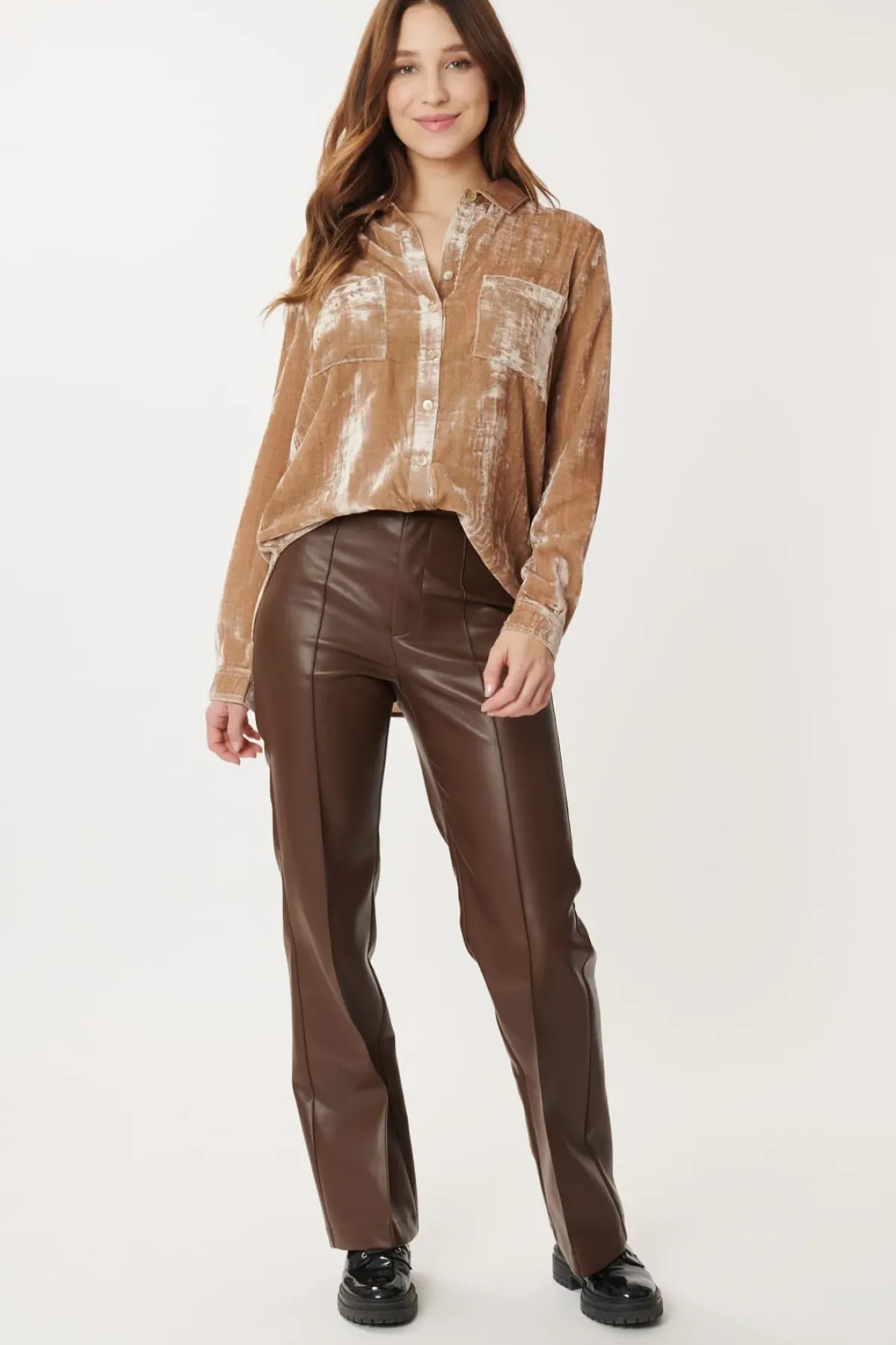 Hot Pantalon Similicuir 7/8 - NADIA Les Jupes & Pantalons