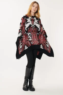 Sale Poncho Paisley Maille Jacquard JAZZ Les Manteaux, Vestes & Doudounes|La Maille
