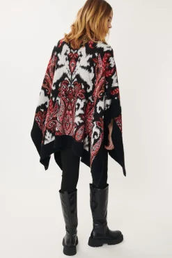Sale Poncho Paisley Maille Jacquard JAZZ Les Manteaux, Vestes & Doudounes|La Maille