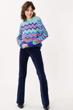 Store Pull à Rayures Zig-Zag Multicolores JENIFER La Maille|Les Gilets, Cardigans & Pulls