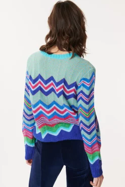 Store Pull à Rayures Zig-Zag Multicolores JENIFER La Maille|Les Gilets, Cardigans & Pulls