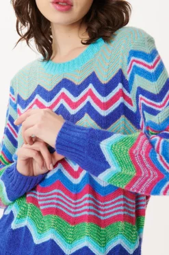 Store Pull à Rayures Zig-Zag Multicolores JENIFER La Maille|Les Gilets, Cardigans & Pulls