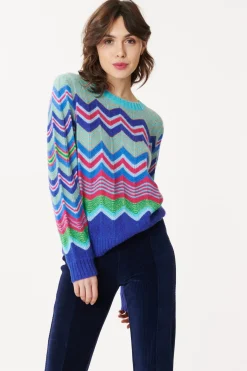 Store Pull à Rayures Zig-Zag Multicolores JENIFER La Maille|Les Gilets, Cardigans & Pulls