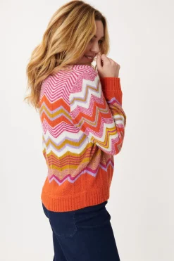 Store Pull à Rayures Zig-Zag Multicolores JENIFER La Maille|Les Gilets, Cardigans & Pulls