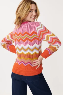 Store Pull à Rayures Zig-Zag Multicolores JENIFER La Maille|Les Gilets, Cardigans & Pulls