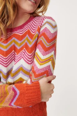 Store Pull à Rayures Zig-Zag Multicolores JENIFER La Maille|Les Gilets, Cardigans & Pulls