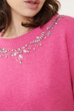 Outlet Pull Brodé Col Rond JONAS La Maille|Les Gilets, Cardigans & Pulls