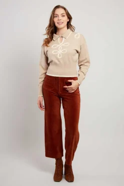 Hot Pull col chemise bicolore CALLISTA La Maille|Les Gilets, Cardigans & Pulls