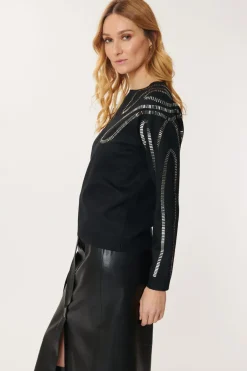 New Pull Col Rond à Sequins JUDITH La Maille|Les Gilets, Cardigans & Pulls