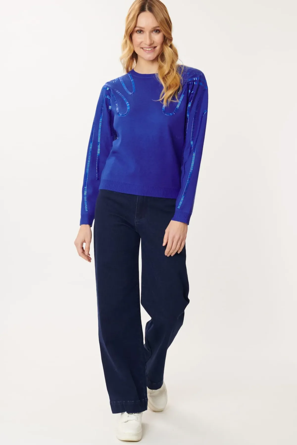 New Pull Col Rond à Sequins JUDITH La Maille|Les Gilets, Cardigans & Pulls