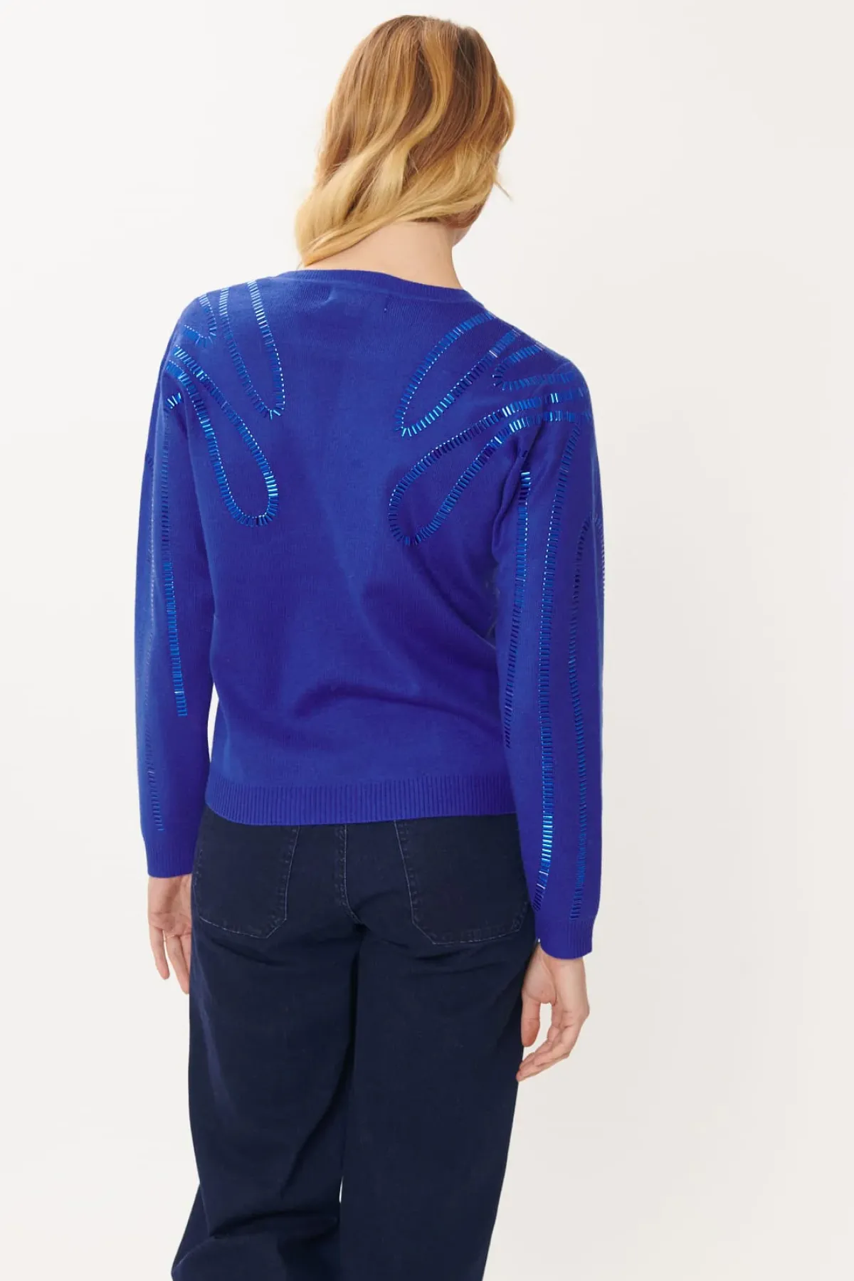 New Pull Col Rond à Sequins JUDITH La Maille|Les Gilets, Cardigans & Pulls