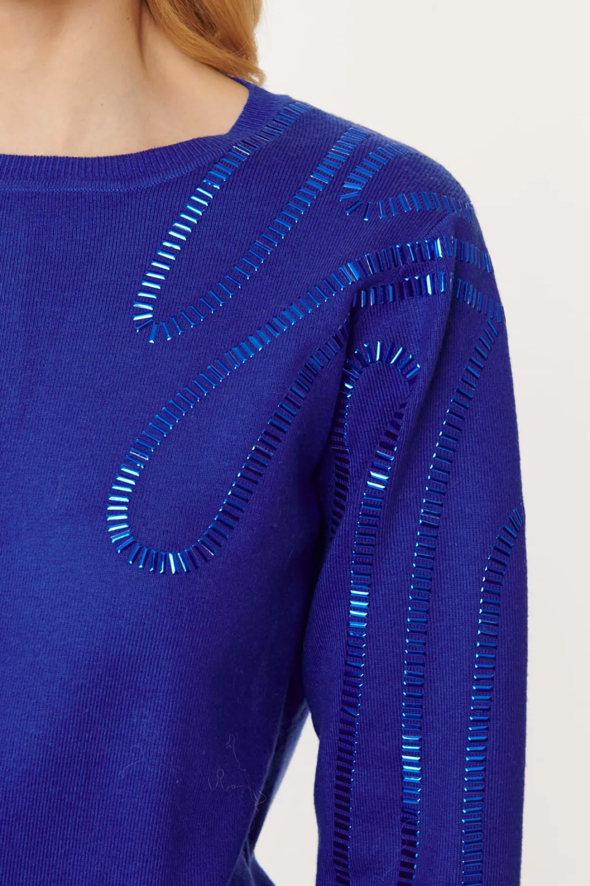 New Pull Col Rond à Sequins JUDITH La Maille|Les Gilets, Cardigans & Pulls