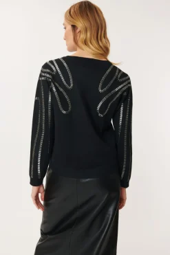 New Pull Col Rond à Sequins JUDITH La Maille|Les Gilets, Cardigans & Pulls