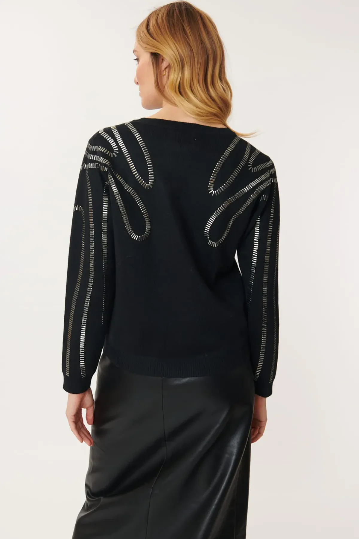 New Pull Col Rond à Sequins JUDITH La Maille|Les Gilets, Cardigans & Pulls