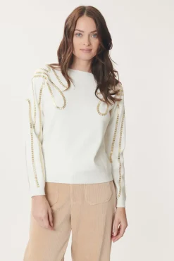 New Pull Col Rond à Sequins JUDITH La Maille|Les Gilets, Cardigans & Pulls