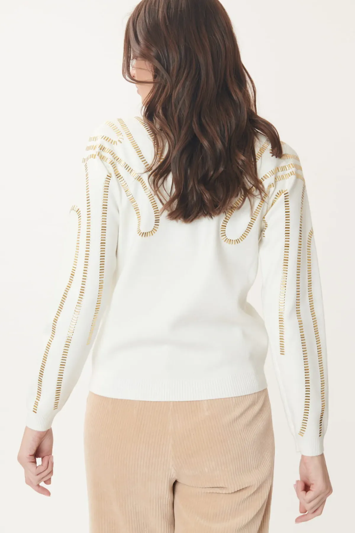 New Pull Col Rond à Sequins JUDITH La Maille|Les Gilets, Cardigans & Pulls