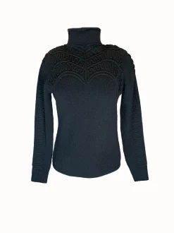 Clearance Pull Col Rond Brodé JOFFREY La Maille|Les Gilets, Cardigans & Pulls