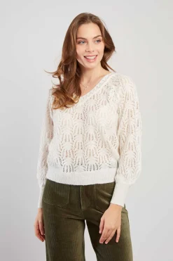 Best Sale Pull en maille ajourée CAPUCINE La Maille|Les Gilets, Cardigans & Pulls