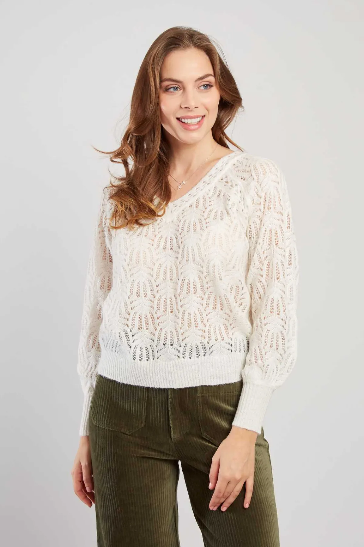 Best Sale Pull en maille ajourée CAPUCINE La Maille|Les Gilets, Cardigans & Pulls