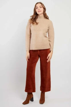 Flash Sale Pull en maille col montant CARAMEL La Maille|Les Gilets, Cardigans & Pulls