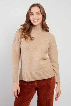 Flash Sale Pull en maille col montant CARAMEL La Maille|Les Gilets, Cardigans & Pulls