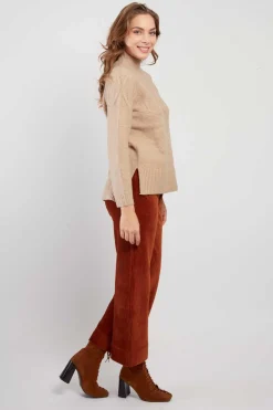 Flash Sale Pull en maille col montant CARAMEL La Maille|Les Gilets, Cardigans & Pulls