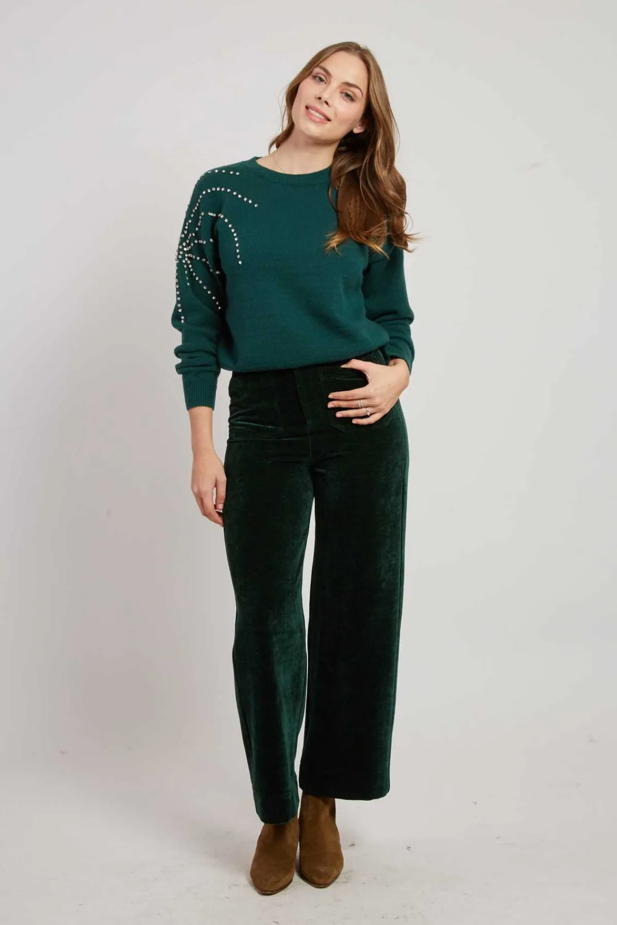 Online Pull en maille fine avec strass graphique CALENZANA La Maille|Les Gilets, Cardigans & Pulls