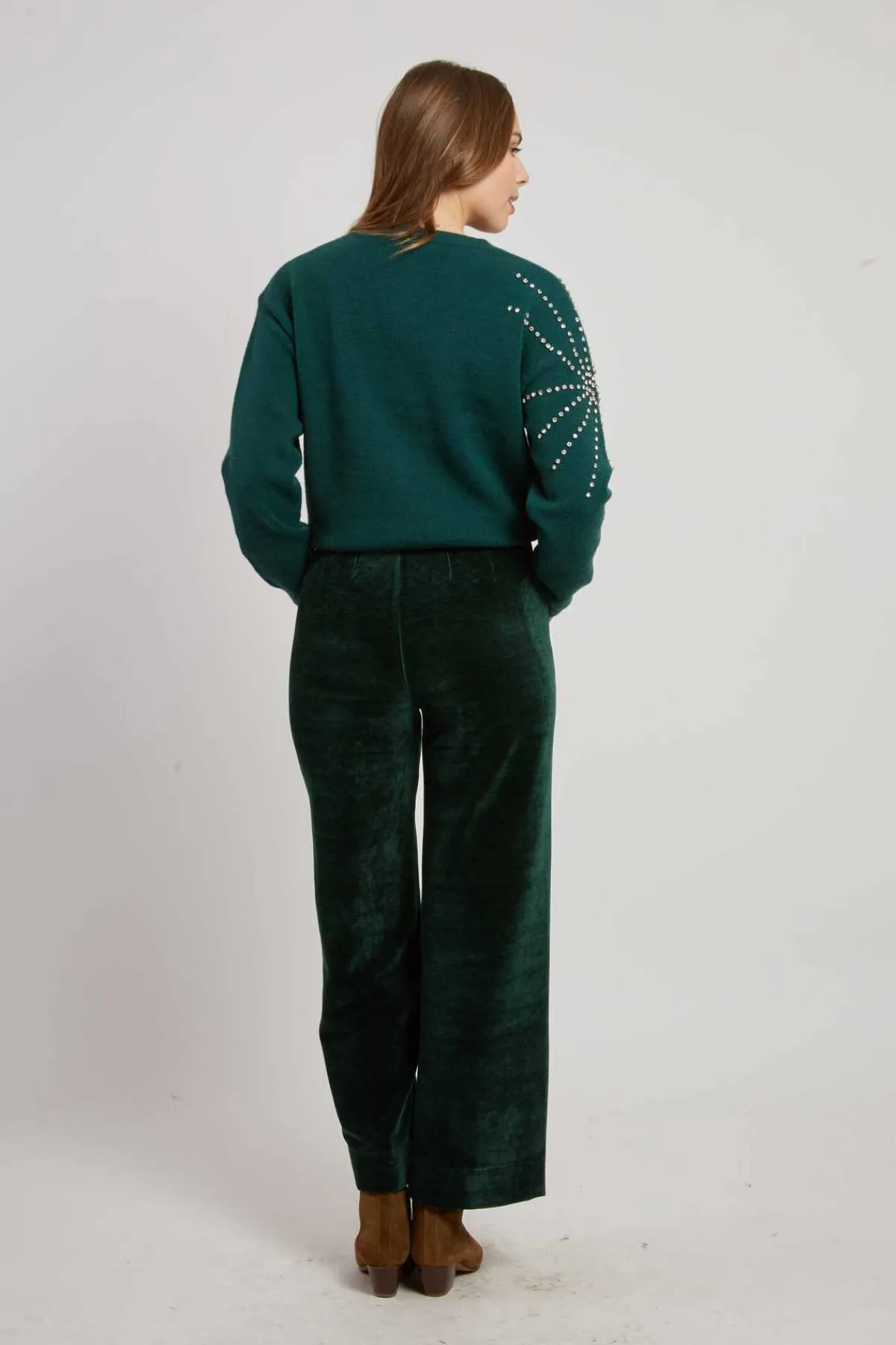 Online Pull en maille fine avec strass graphique CALENZANA La Maille|Les Gilets, Cardigans & Pulls