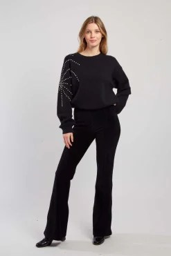 Online Pull en maille fine avec strass graphique CALENZANA La Maille|Les Gilets, Cardigans & Pulls