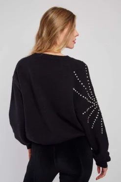 Online Pull en maille fine avec strass graphique CALENZANA La Maille|Les Gilets, Cardigans & Pulls