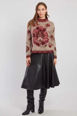 New Pull en maille jacquard à col rond CADIX La Maille|Les Gilets, Cardigans & Pulls