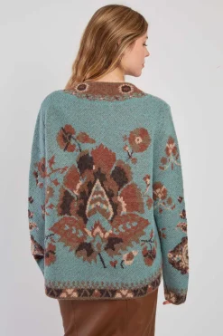 New Pull en maille jacquard à col rond CADIX La Maille|Les Gilets, Cardigans & Pulls